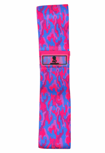 Neon Pink & Blue Camouflage Glute Band